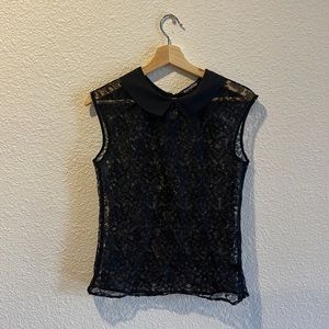 EXPRESS sheer lace sleeveless blouse